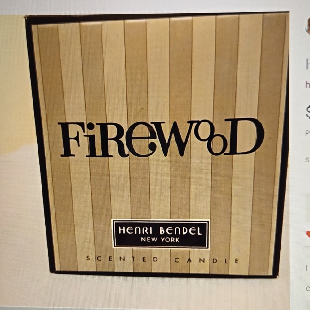 Henri Bendel New York scented candle Firewood NEW